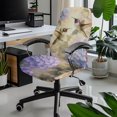 thumbnail image 2 of POLERO All-in-One Office Swivel Chair Slipcover with Hummingbird Hydrangea, Elastic Brushed Fabric Washable Removable Cover for Home and Work Office, 2 of 7