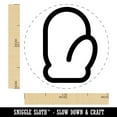 thumbnail image 2 of Mitten Outline Cold Winter Self-Inking Rubber Stamp Ink Stamper - Fuchsia Ink - Medium 1 Inch, 2 of 7