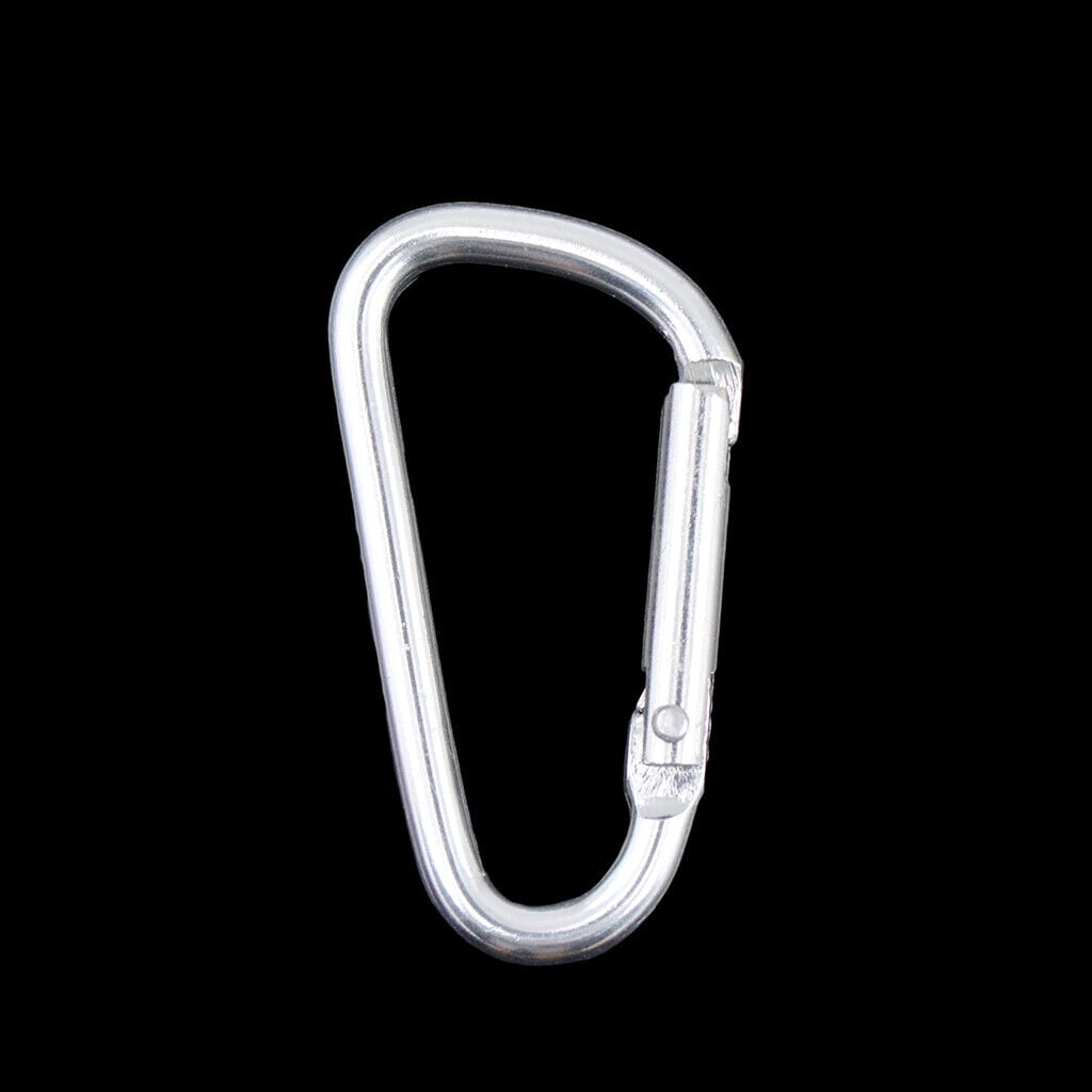 2 3 Aluminum Carabiners D Ring Spring Snap Hook Keychain Clip Keyring  50/100pc