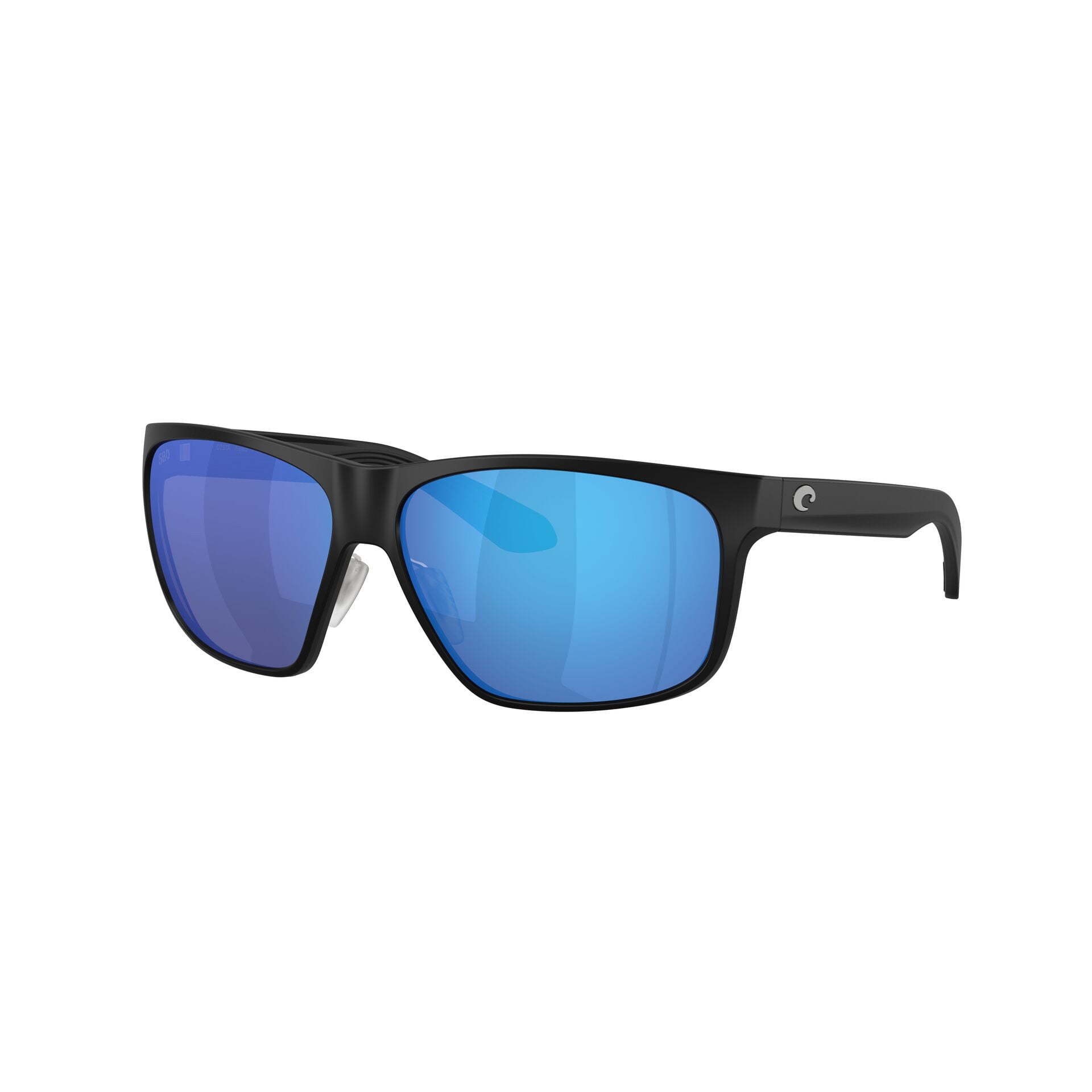 Costa Del Mar Sunglasses For Men - Trades Mens Polarized Sunglasses - Fishing, Boating & Beach UV Protection - Size 60 - Black/Blue Mirror 580G