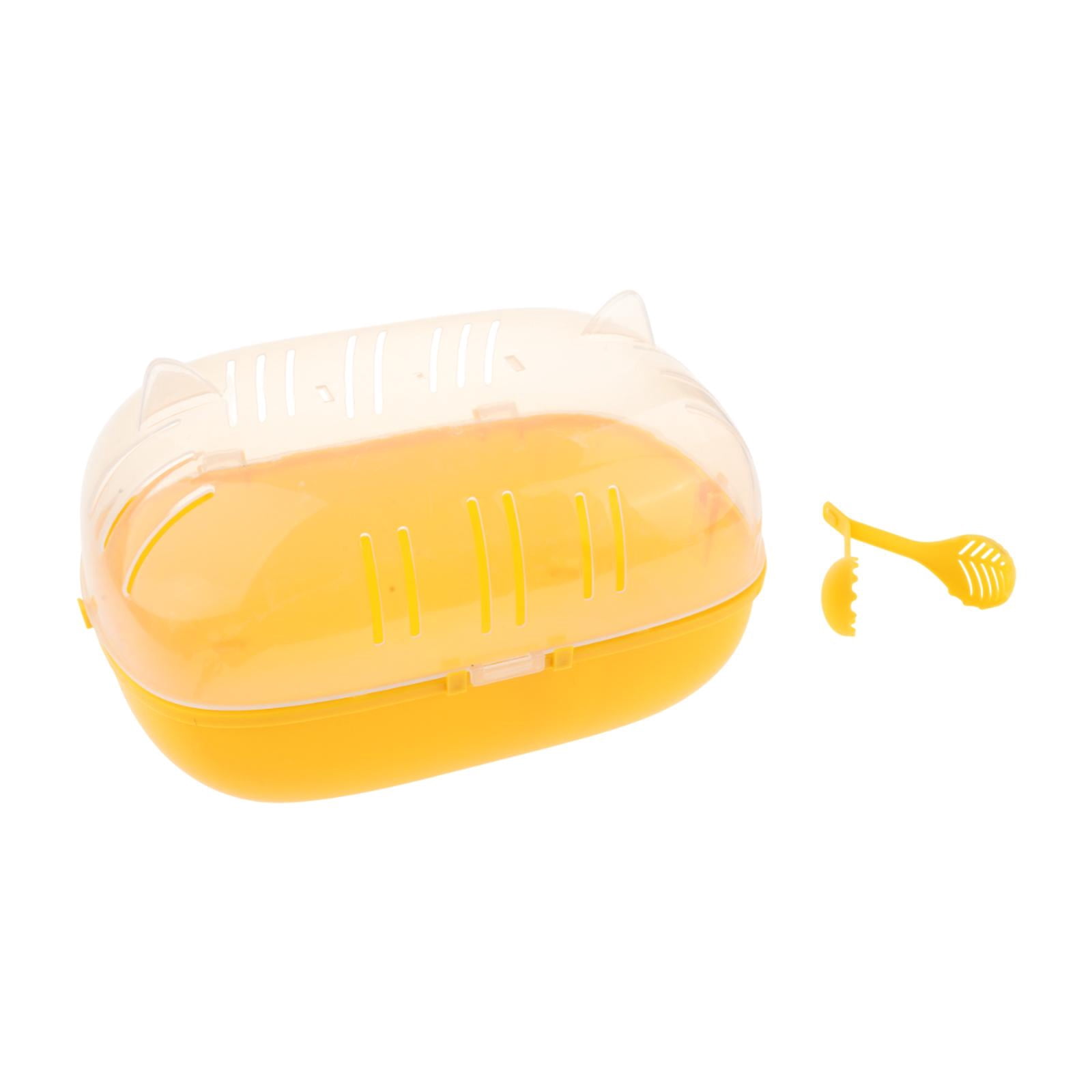 balikha Portable Hamster Cage Chinchillas Carry Case Comfortable Convenient Breathable Clear for Squirrel Small Animals Mice Hedgehog , single cage