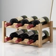 thumbnail image 6 of Apooke Vintage Wooden Wine Rack Cabinet Holders Shelf Free Standing Holders Barware Storage Wine Racks Home Kitchen Bar Gadgets, 6 of 21