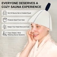 thumbnail image 6 of Uxcell 1-Pack Sauna Hat for Women and Men, Felt Sauna Cap Vaporarium with Mat Soft Durable Comfortable Breathable [Blue], 6 of 7