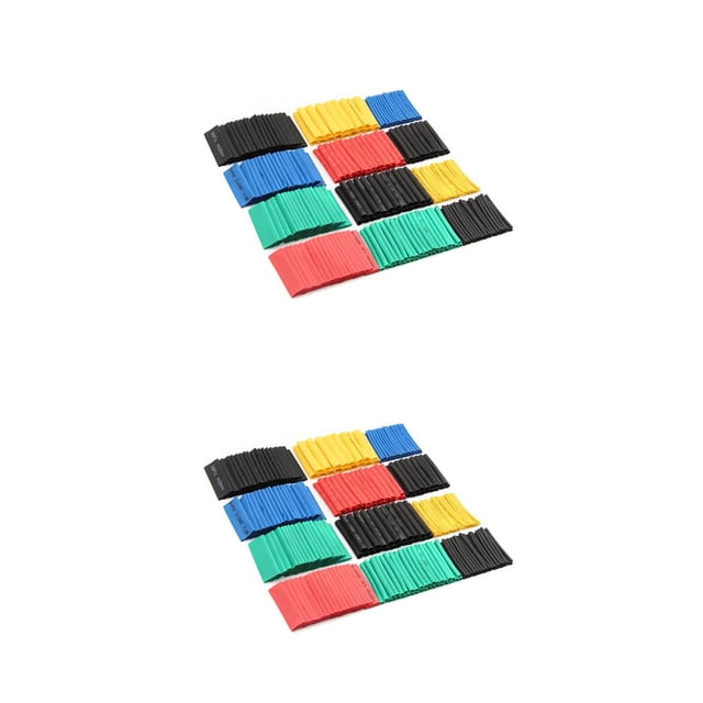 Langgg Tube d'Isolation Électrique Rétractable Manchon de Câble Rétractable Coloré 530 Pcs 2Ensemble
