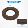 thumbnail image 6 of Unique Bargains Universal Oil Seal TC Double Lip W Steel Spring Seal Ring Rotary Shaft Seal High Pressure FKM Rubber Brown 2 Pcs 50x90x10mm, 6 of 7