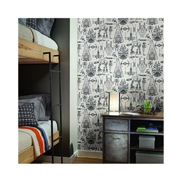 Star Wars Print Peel & Stick Wallpaper, Blue