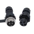 thumbnail image 4 of SagaSave 5 Set 2Pin Aviation Connector Plug Socket Sensor Cable Gland Cap IP68 Waterproof Black, 4 of 6