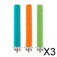 thumbnail image 1 of Runquan 3X 3Pcs Cage Branch Perches Foot Toy Parrot Perch for Conures Parakeets Budgies 3 Pcs, 1 of 8