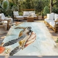 thumbnail image 3 of Fsddascl Turtle Outdoor Rug for Patio/Deck/Porch, Non-Slip Large Area Rug 5 x 8 Ft, Coastal Ocean Coral Reef Retro Shell Sea Indoor Outdoor Rugs Washable Area Rugs, Reversible Camping Rug Carpet, 3 of 5