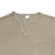 thumbnail image 4 of Camisa Casual de Color Sólido de los Hombres, Manga Corta Imitación de Lino Suelto Cuello en V para la Playa Y el Uso Diario, Blusa de Algodón Transpirable, 4 of 8