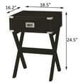 thumbnail image 7 of DUOSONG Black 1-Drawer End Table, Black (1 Piece), 7 of 7