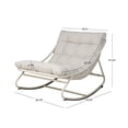 thumbnail image 6 of GRANDPATIO Outdoor Rocking Chair Modern Steel Cozy Lounge Rocker Chair with Cushion for Balcony Porch Patio, Beige (Set of 1), 6 of 10