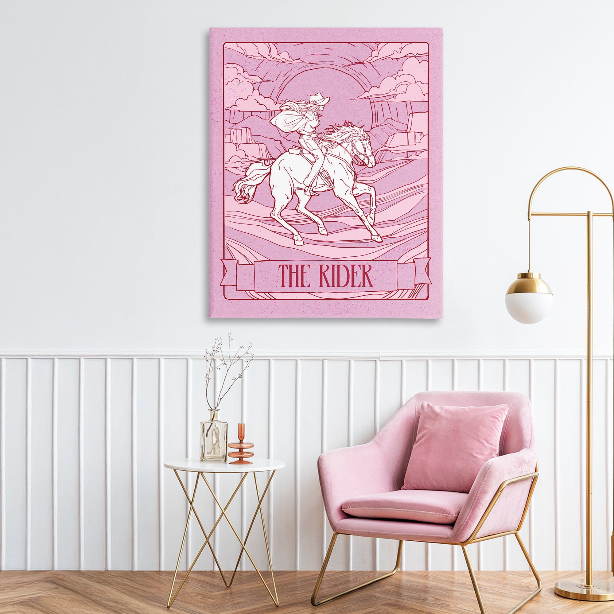 Stupell Industries Cowgirl Rider Tarot Card Canvas Wall Art, design by Ziwei Li