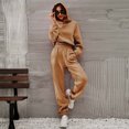 thumbnail image 4 of AOOCHASLIY Sweat Suits for Women Clothes Jogging Suits Casual Spring and Winter Solid Color Pullover Hooded Long Sleeve Shirt+Trousers Set, 4 of 8