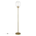 thumbnail image 6 of Evelyn&Zoe Agnolo 69" Tall Floor Lamp with Glass shade in Brass/Clear, 6 of 12