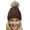 Dark Red, variant on Faux Fur Pom Pom Beanie Hat Thick Slouchy Cable Knit Soft Warm Micro Fleece Lined Unisex Stretches to Fit Most