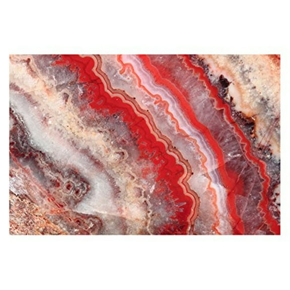Red Rhodochrosite Painting Print on Wrapped Canvas