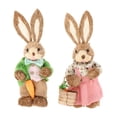 thumbnail image 2 of de paja de Pascua 35 cm Decoración Animal de pie con ropa Accesorios para fotos Decoración de conejo Figuras de Decoración de Pascua Sunnimix Conejo de Pascua, 2 of 8