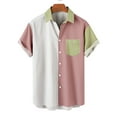 thumbnail image 5 of Yuwull Men's Short Sleeve Button Down Vintage Bowling Shirts with Pocket Hawaiian Casual Printed Beach Shirt Summer Regular Fit Top On Clearance, 5 of 7