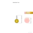 thumbnail image 2 of Angara Solitaire Naturel Pendentif Saphir Jaune Rond avec Balle en Diamant pour Femmes en Platine (Taille : 5mm / Grade : AAAA) / Pierre de Naissance de Septembre, Mariage, Anniversaire, Bijou Cadeau pour Femmes, 2 of 6