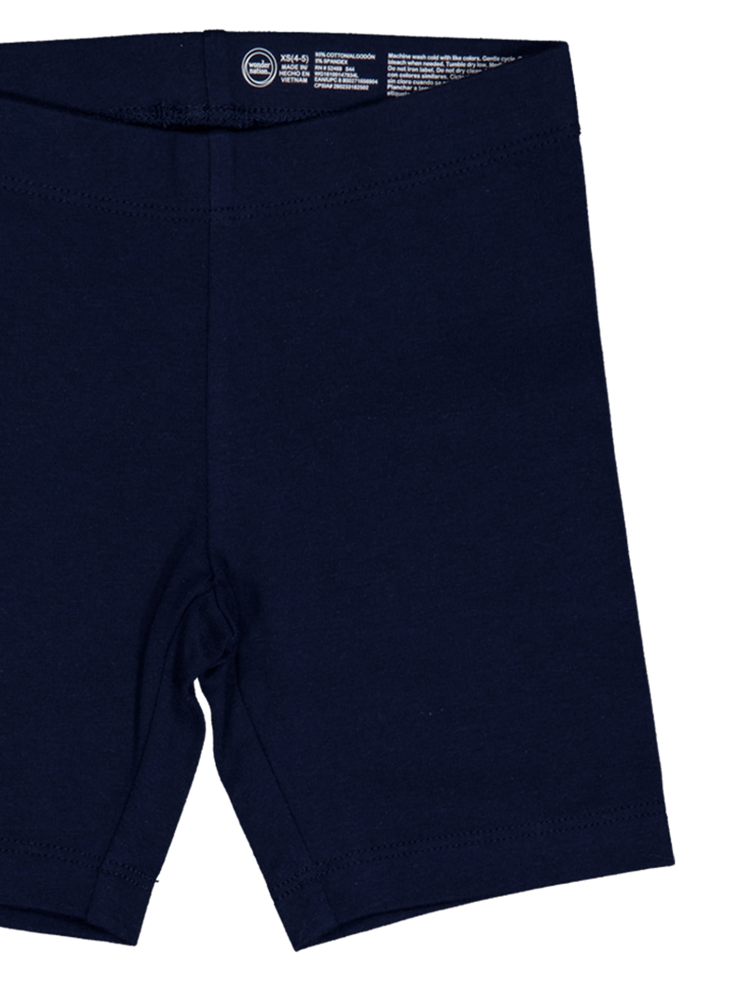 Wonder Nation Girls Bike Shorts, 2-Pack, Sizes 4-18 & Plus