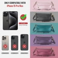 thumbnail image 2 of Compatible with iPhone 15 Pro Max Case Crossbody Purse with Strap Women 10 Card Holder Zipper Wallet Lanyard 6.7'' Flip Faux Leather RFID Blocking (Green,IP 15 Pro Max), 2 of 17