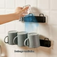 thumbnail image 5 of 2Pcs Wall-Mounted Mug Holder Hooks, Coffee Cups Hanger No Drilling,Mug Rack Hooks with 4 Cup Holders, 5 of 8