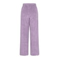 thumbnail image 5 of Women's Cable Knit Sweater Pants Loungewaer Long Harem Pants Color: Purple Size: L, 5 of 6