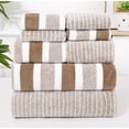 thumbnail image 2 of 8 Piece Striped Towel Set Includes 2 Bath Towels 2 Hand Towels 4 Wash Cloths Soft Absorbent Cotton Bathroom Towels for Home Hotel Spa Salon Gym Swimming Pool, 2 of 4