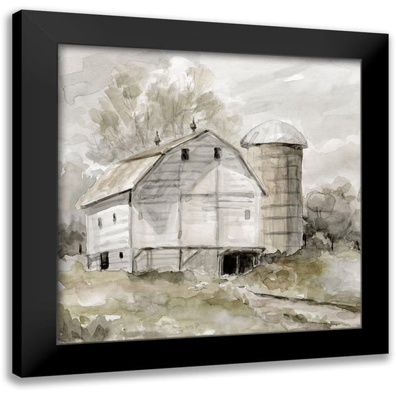 Robinson, Carol 12x12 Black Modern Framed Museum Art Print Titled - Neutral Silo