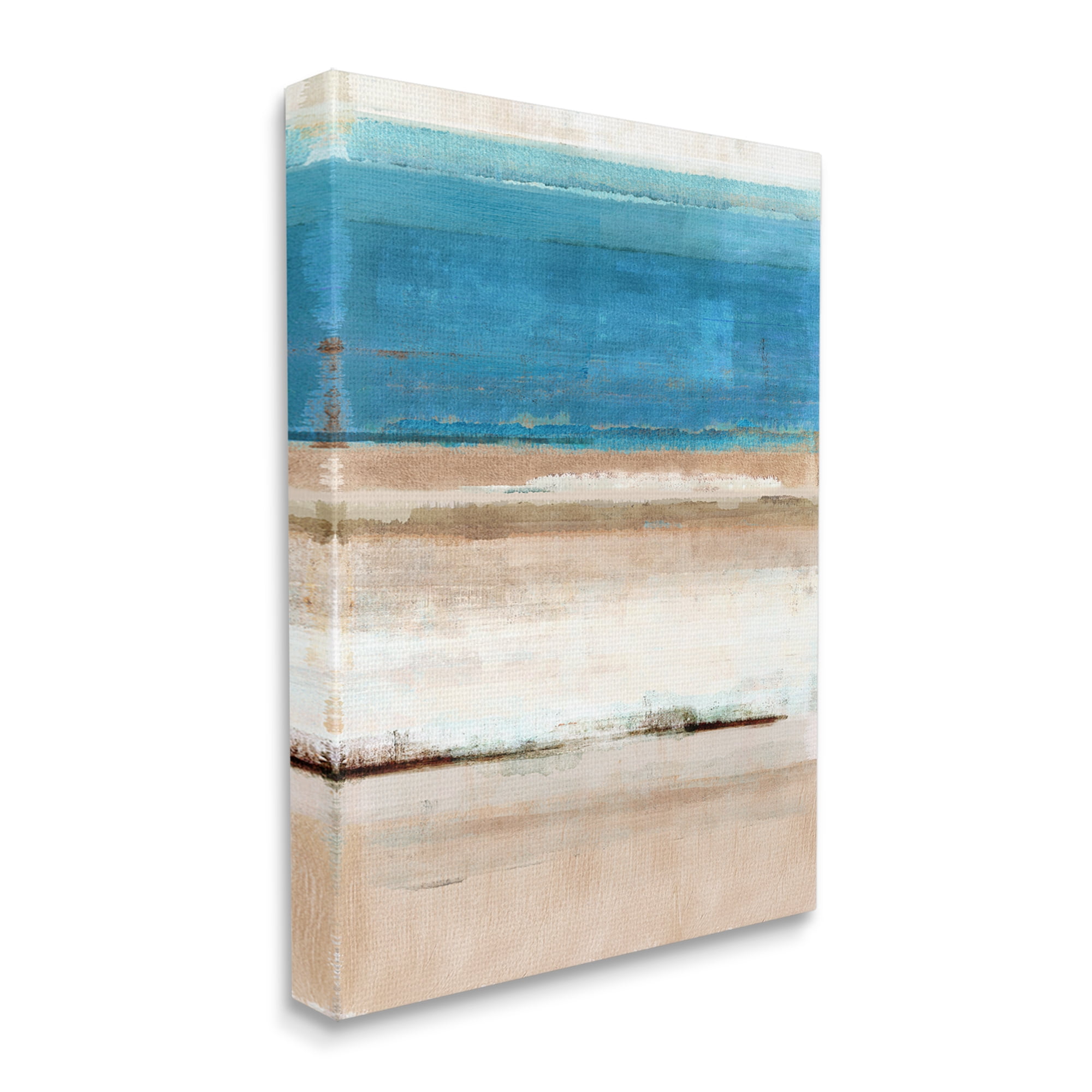 Stupell Industries Abstract Beach Landscape Abstract Painting Gallery Wrapped Canvas Art Print Wall Art, 30 x 40