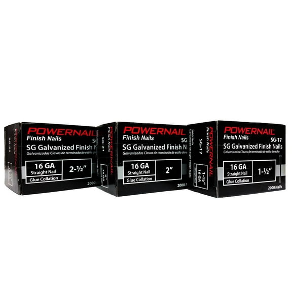 Powernail SG-25 2-1-2" 16 GA. Straight Finish Nails (2,000-Box)