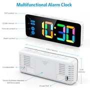 Alarm Clock, AMIR Digital Alarm Clock 5.8-inch Calendar Volume Brightness Adjustable Clock for Kids Bedroom Home