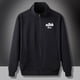 thumbnail image 2 of Sudadera con capucha para hombre, ropa masculina, sudadera con cremallera completa, jersey negro, talla grande, estética, invierno, años 90, algodón, nueva, Y2k, holgada, sin capucha, 2 of 5