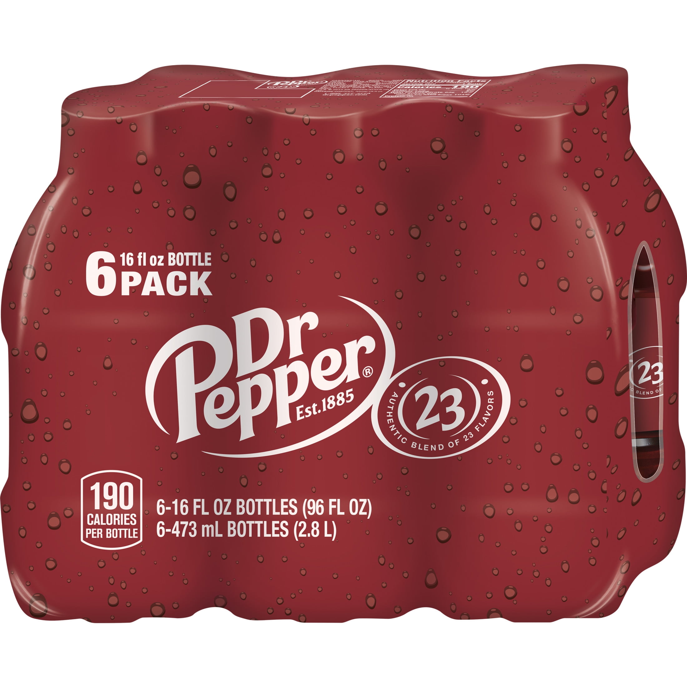 Dr Pepper - Brandclub - Dr Pepper Soda Pop, 16 fl oz, 6 Pack Bottles