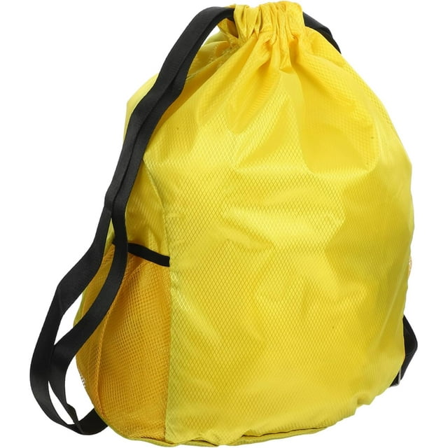 Huggegwe Sac à Dos de Sport à Cordon Grande Capacité Sac à Cordon Jaune U2537-29625