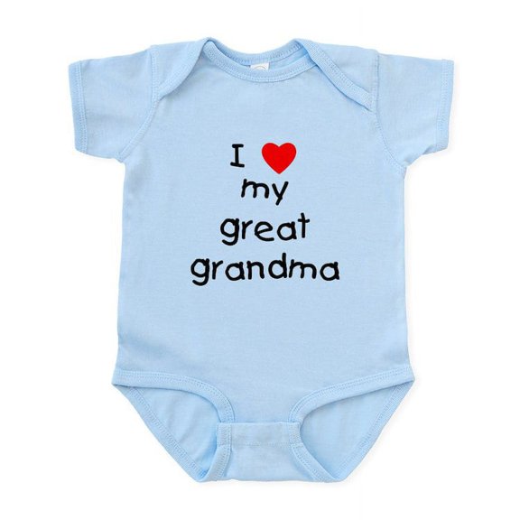 CafePress - I Love My Great Grandma Infant Bodysuit - Baby Light Bodysuit, Size Newborn - 24 Months
