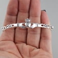 thumbnail image 3 of Sterling Silver Irish Claddagh Celtic Knot Bangle Bracelet, 3 of 6
