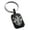 Black, variant on Stainless Steel Antiue Fleur De Lis Engraved Small Rectangle Dog Tag Charm Keychain Keyring
