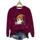 thumbnail image 2 of Heisall Womens Hoodies Halloween-themed Sparkling Print Round Neck Long Sleeve Fleece-lined Casual Sporty Fashion Sweatshirts, 2 of 9