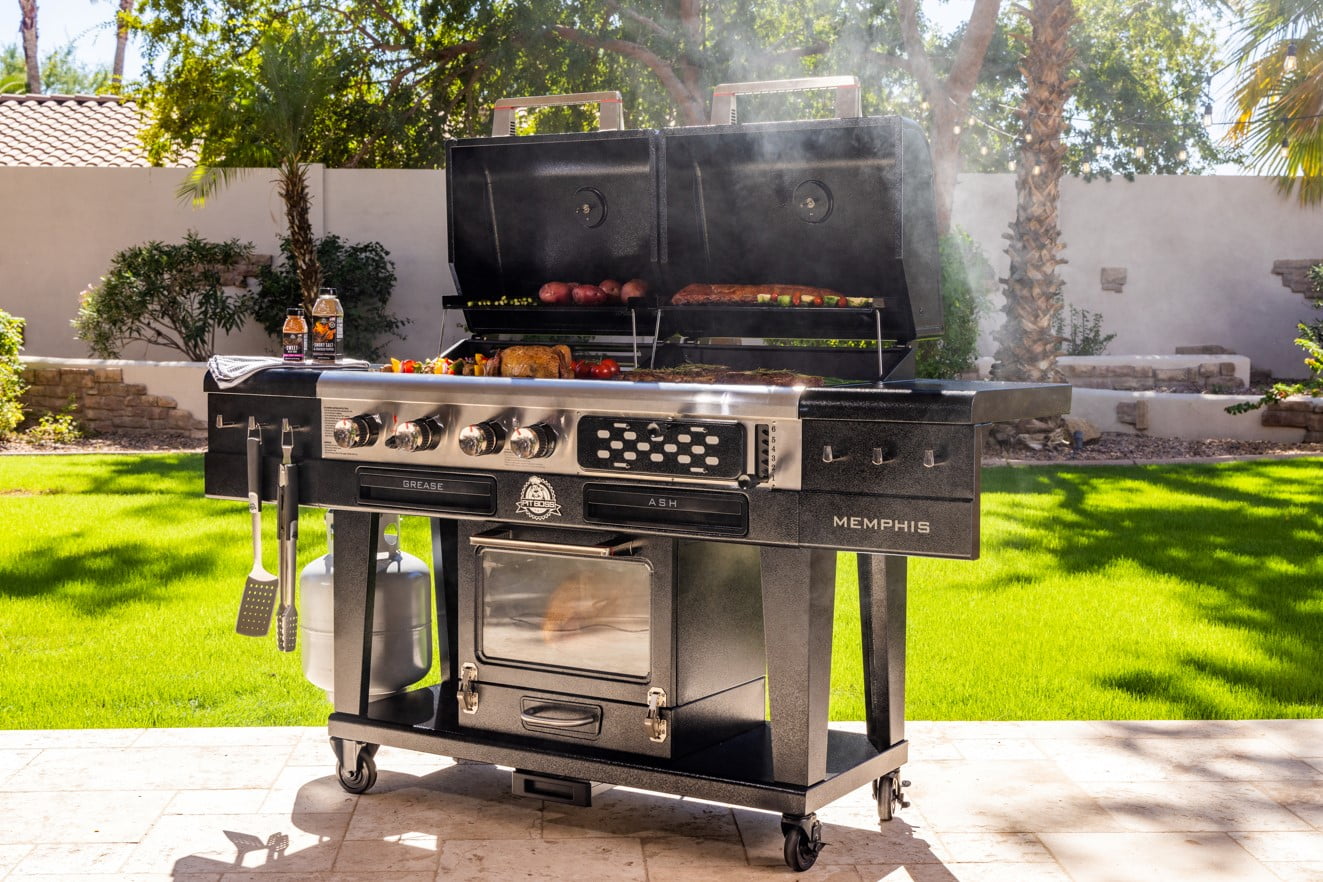 Pit Boss Memphis Ultimate Gas And Charcoal Combo Grill With Electric