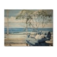 thumbnail image 3 of Designart "To The Coastal windows Windows painting II" Nautical & Beach Print on Natural Pine Wood, 3 of 5