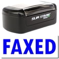 thumbnail image 1 of Slim Pre-Inked Faxed Stamp, Slim 1444, Ultra Slim Design, Impression Size 1/2" by 1-3/4", Up to 25,000 Impressions - Blue Ink, 1 of 10