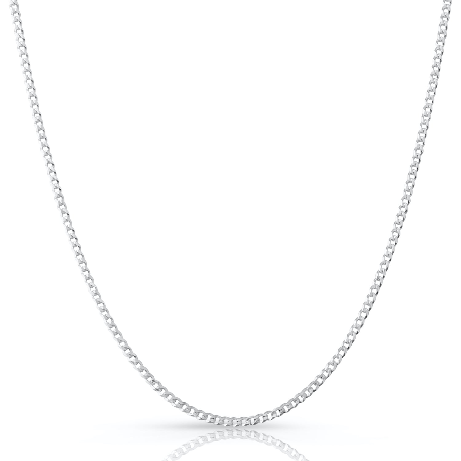 Sterling Silver Diamond-Cut Curb 2MM-10.5MM ITProLux Chain Necklace, Solid 925 Italy, 16-30 Inch, Next Level Jewelry