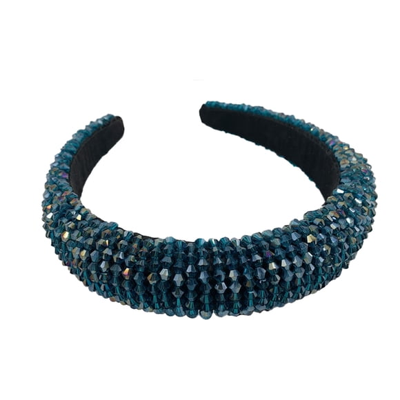 Diademas con cuentas de cristal Qarigey para el cabello Cielo Azul