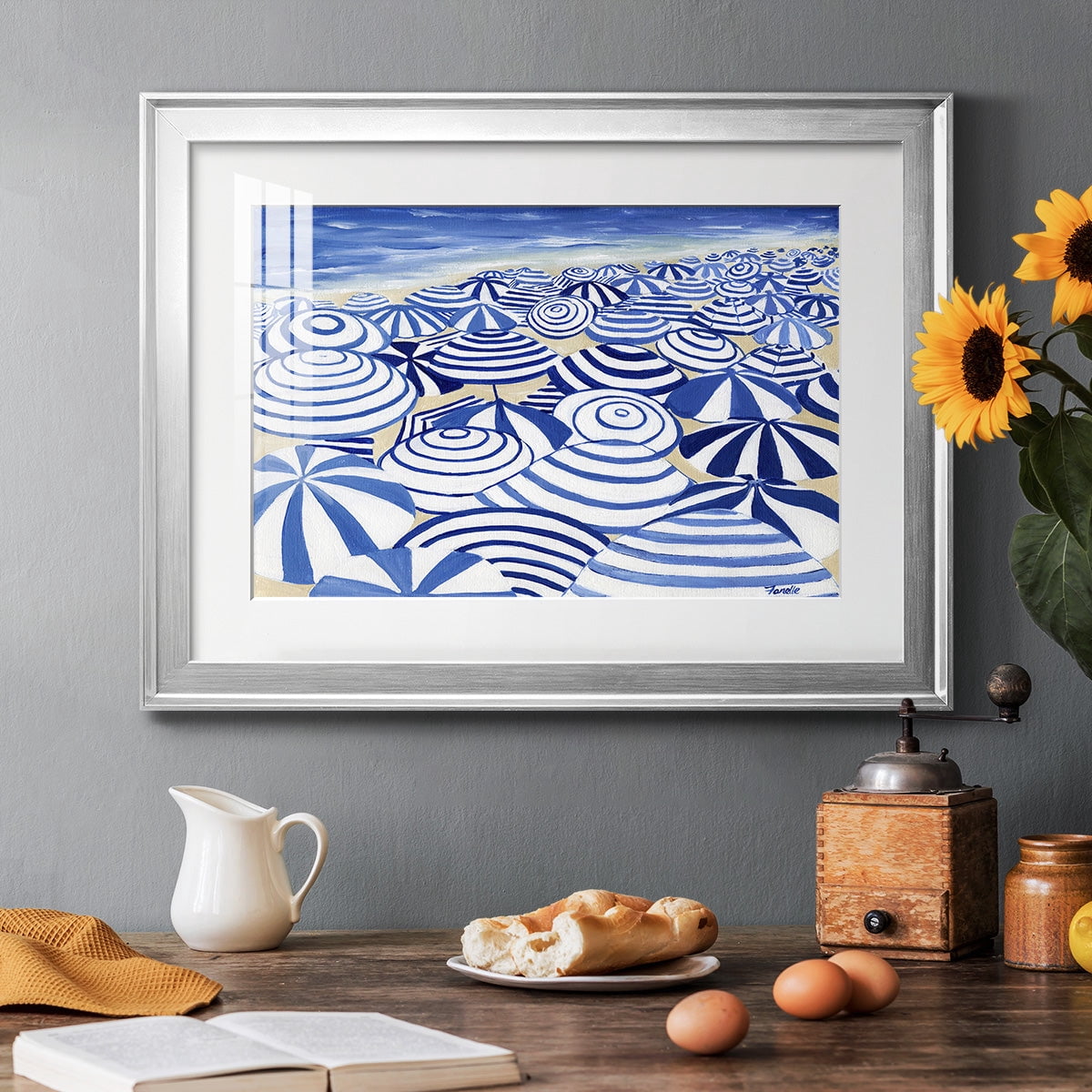 Candy Bowl Prussian Blue Premium Framed Print - Ready to Hang