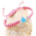 thumbnail image 3 of Uloveido Handmade Religious Braided Hot Pink Rope Bracelets with Blue Triangle Mountain Mustard Seed Charm Unisex Mountain Bracelet Y2940, 3 of 8