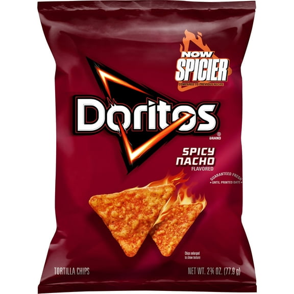 Doritos Tortilla Chips Spicy Nacho Snack Chips,1PACK