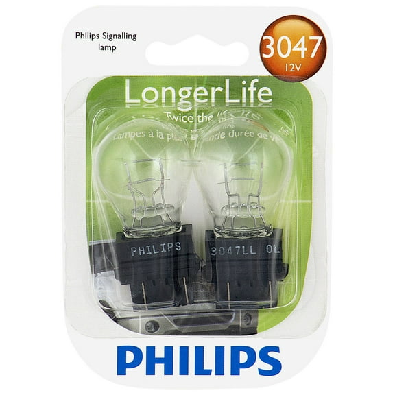 Philips Longerlife Miniature 3047Ll, Clear, Push Type, Always Change In Pairs!