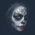 thumbnail image 3 of Sugar Skull Portrait Women's Tank Top Gothic Beauty Red Lips Day of the Dead Dia de Los Muertos Mexican Calavera, 3 of 7